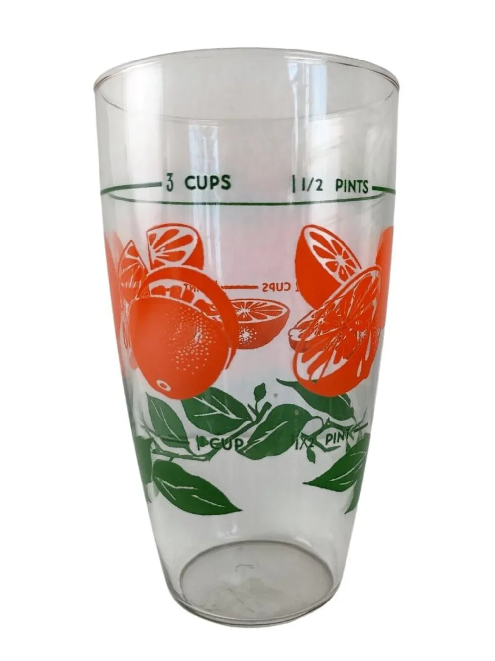 MCM Libby Oranges Measuring Glass Barware Shaker Cocktail Vintage